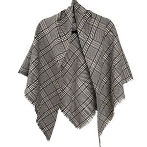 LAIRD PORTCH of Scotland Vintage Wool Houndstooth Shawl Wrap Scarf